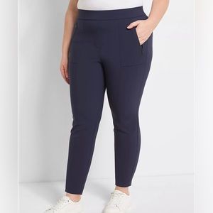 On-The-Go Pull On Ankle Pant - Navy